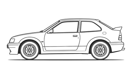 Sedan Outline Side View