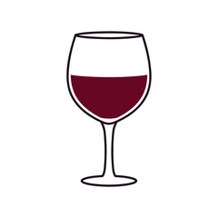 A simple vector illustration of a wine glass.