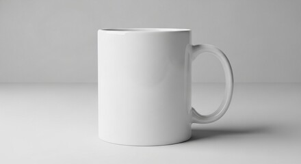 Obraz premium Blank White Coffee Mug Mockup - Ready for Your Custom Design and Branding