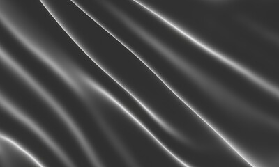 Abstract Wavy cloth  background. Grey ripple fabric
