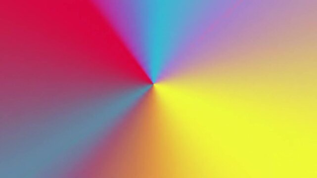 A conical gradient blends vibrant colors, radiating from the center outwards.