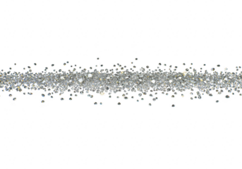 Glittering dust particles isolated on transparent background