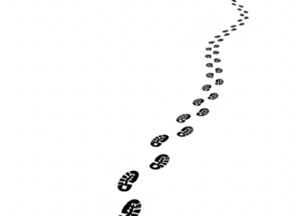 Footprints isolated on transparent background