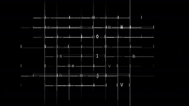 Numeric Grid Overlay Video Animation
