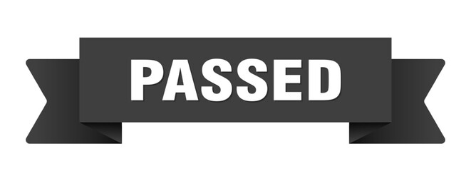 passed ribbon isolated on transparent background. passed ribbon