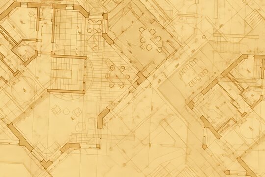 Detailed architectural blueprint depicting the design and layout of a residential building with precision and technical accuracy. - Powered by Adobe