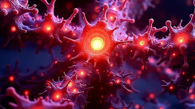 ampere lively fractal speck spin ilk microscopical solar organisation exhale radiant redness and purples, throb with impulse framing ampere smooth, pristine backdrop, patch the looker follow