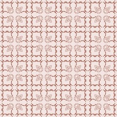 Brown Thai Leaf Motif Seamless Pattern seamless damask pattern