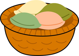 송편이담긴바구니