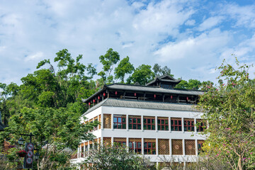 Naklejka premium The Hakka buildings in the Gankeng Scenic Area of Shenzhen