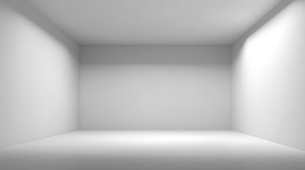 Fototapeta premium minimalist room with a large, empty wall, perfect for adding digital art or product mockups, with soft, even lighting, isolated on transparent background
