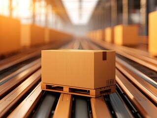 cargo management tracking network. Automated conveyor systems dynamically rerouting cargo within a synchronized tracking network