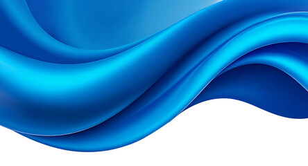 Obraz premium Flowing blue abstract waves on white background smooth