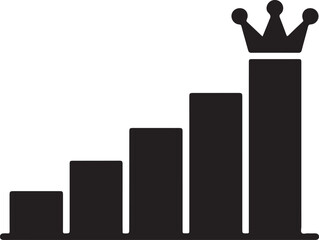 market, leader, success, top, performance, achievement, growth, business, winner, champion, best, result, icon, vector