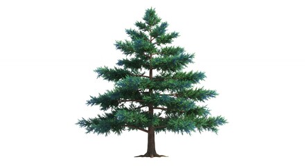 Pine tree isolated on white background