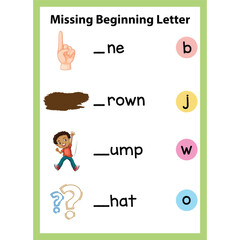 Word Recognition Activity Worksheet for kids page 30