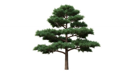 Single pine tree illustration