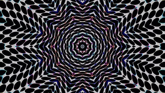 3D animation beautiful video colorful abstract bright light energy 4K of smooth lines waves glittering light effect on round shape in center, black background