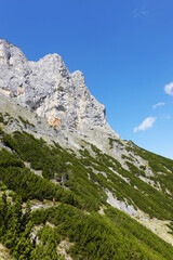 The view of the top Untersberg mountain, Salzburg, Austria
