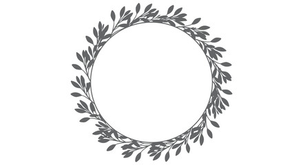 Elegant Oval Floral Frame Border Design Element