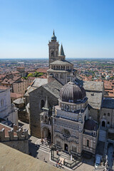 Veduta aerea del complesso della Basilica di Santa Maria Maggiore e della Cappella Colleoni