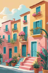 Fototapeta premium colorful houses in burano