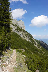 The view of the top Untersberg mountain, Salzburg, Austria