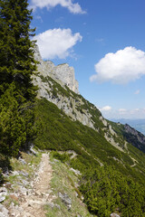 The view of the top Untersberg mountain, Salzburg, Austria