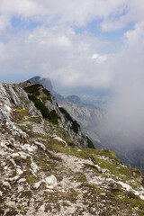 The view of the top Untersberg mountain, Salzburg, Austria