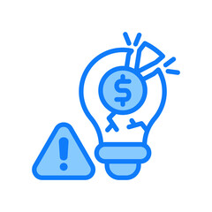 Disruption blue icon 