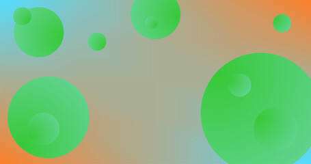 Abstract background with circles illustration Gradient Aquamarine Bubbles