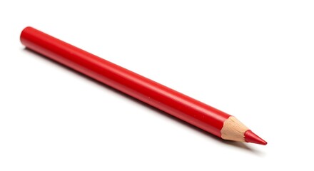 Lip Pencil Isolated on White Background, Closeup – Cosmetic Product.