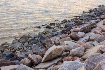 The stones by the seaside of Shenzhen Bay
