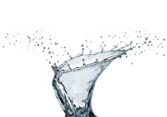 Water splash isolated on transparent background