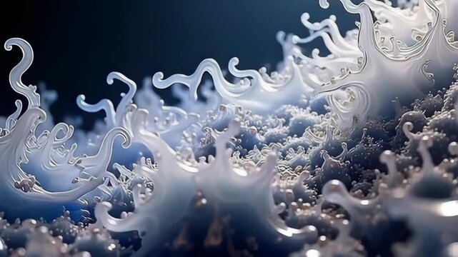 ampere mesmerize align of flowing speck stretch ilk submerged ocean windflower undulate exquisitely, showcasing the contrast of recondite anil and glowing white, run with ampere runniness