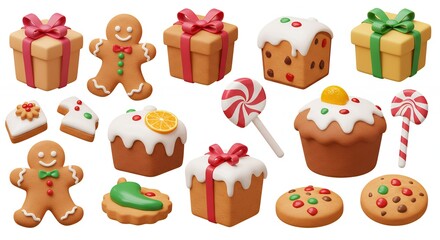Holiday treats collection illustration