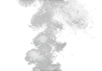 Abstract wispy smoke isolated on transparent background