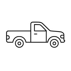 Fototapeta premium Pickup Truck Icon Illustration