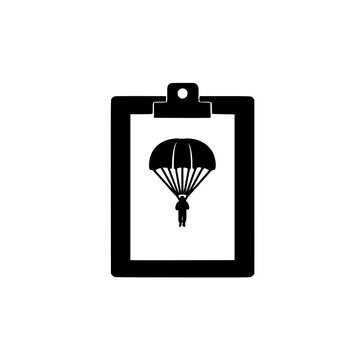 Clipboard with Paragliding Graphic for Recreational Flight Management and Adventure Tour Logistics