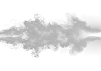 Obraz premium Wispy smoke swirl isolated on transparent background