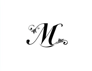 Ornate capital letter "M" logo