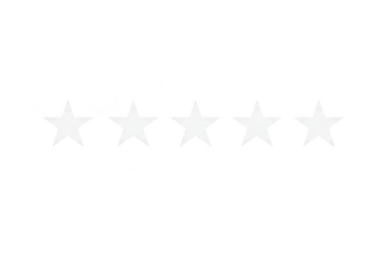 Five stars rating isolated on transparent background