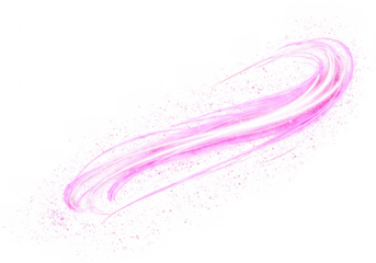 Pink light streak swirl isolated on transparent background
