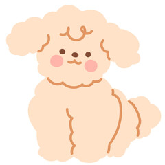 Cute Fluffy Puppy Illustration
