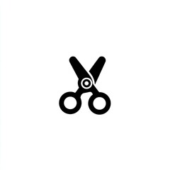 Simple black scissors icon (1)