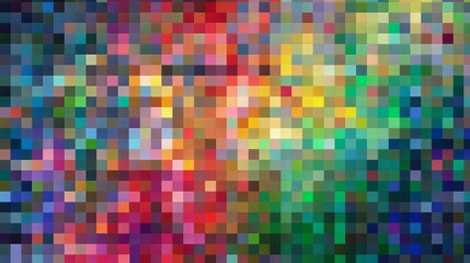 A vibrant abstract mosaic of colors blending together, creating a dynamic visual tapestry.