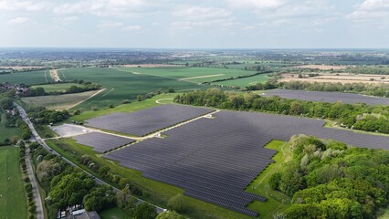 Solar Farm Essex UK drone,aerial