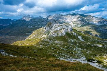 Summer mountain landscape of the Durmitor National Park, Montenegro.