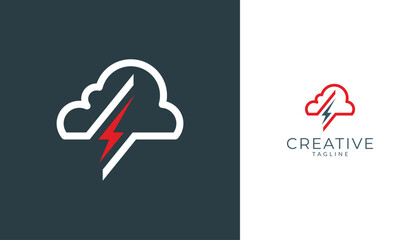Abstract cloud logo icon vector template for technology