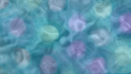 Dark Teal and Turquoise Watercolor Circular Abstract Design.